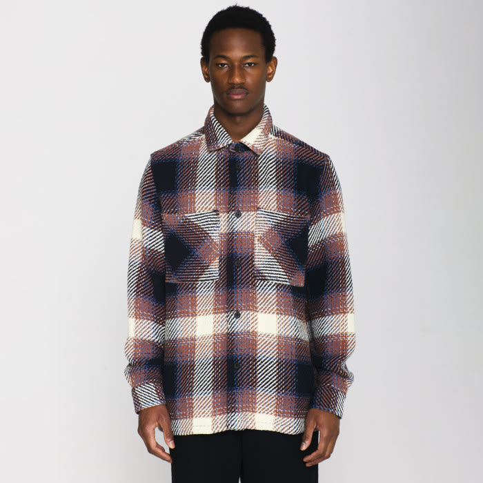 Checked Overshirt blue check