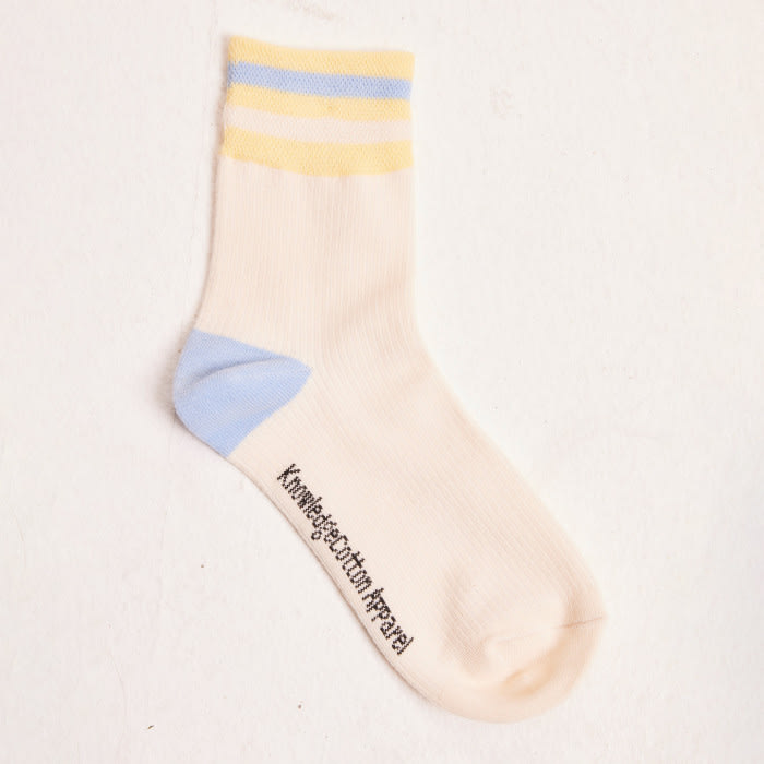 Diane Colorblock Rib Socks buttercream