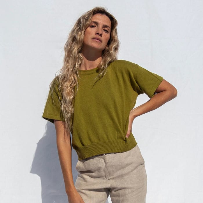 El Sur Knit Top moss green