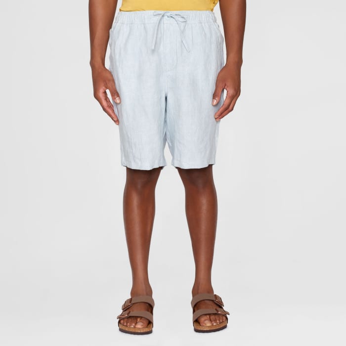 Fig Loose Linen Shorts dusk blue