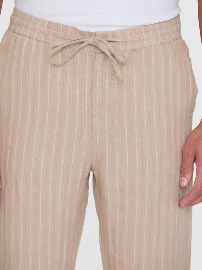 Fig Loose Striped Linen Pants beige stripe