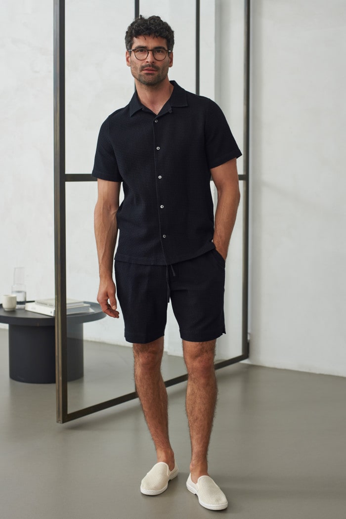 Jim Shorts eco crepe black