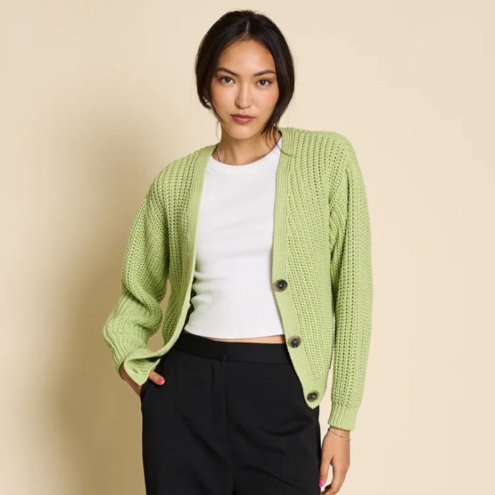 Knit Jacket Lena matcha