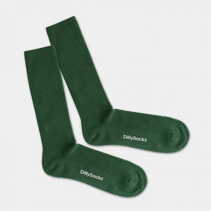 OneColor Ribbed Socks forest green