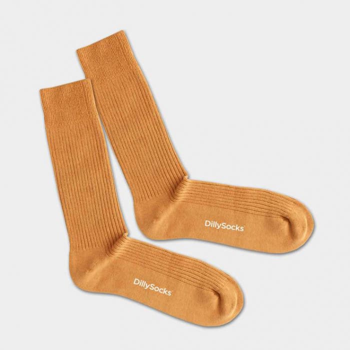 OneColor Ribbed Socks golden yellow