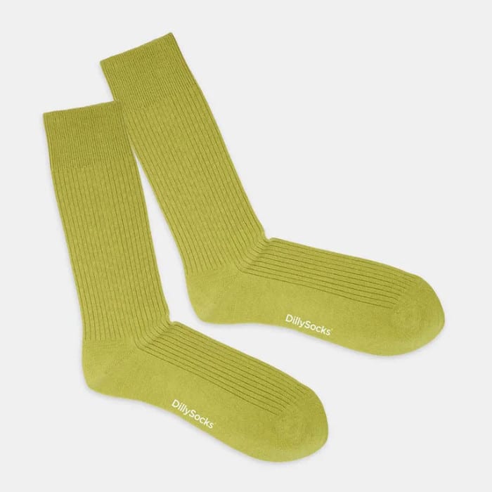 One Color Ribbed Socks pale green