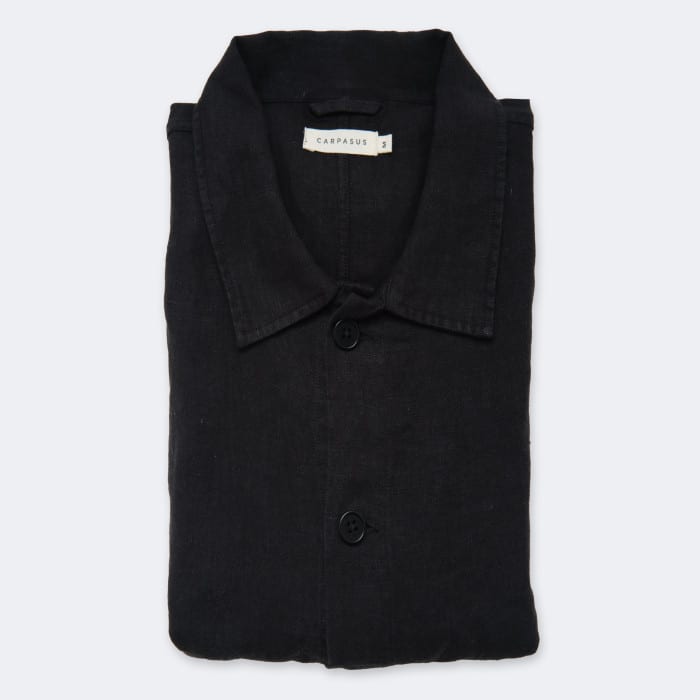 Overshirt Linen Montagnola black