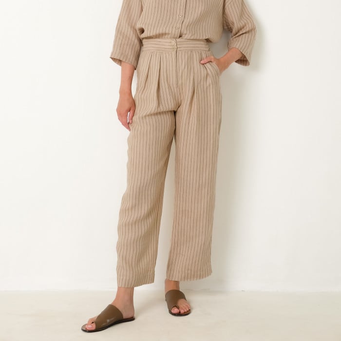 Pleated Pant natural ochre