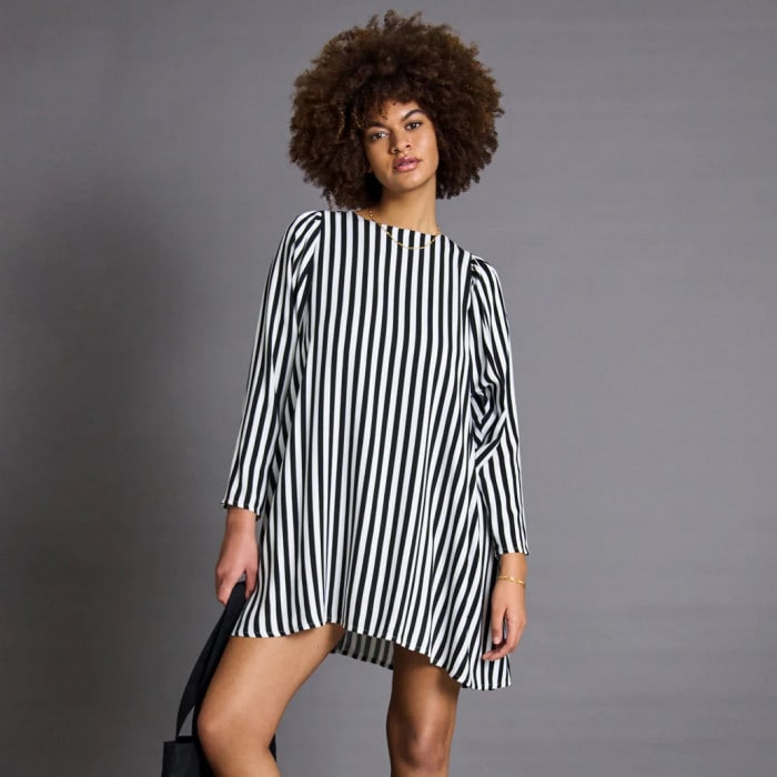 Short Dress Shannon stripe print