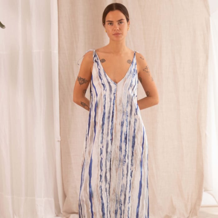 Sleeveless Maxi Dress print