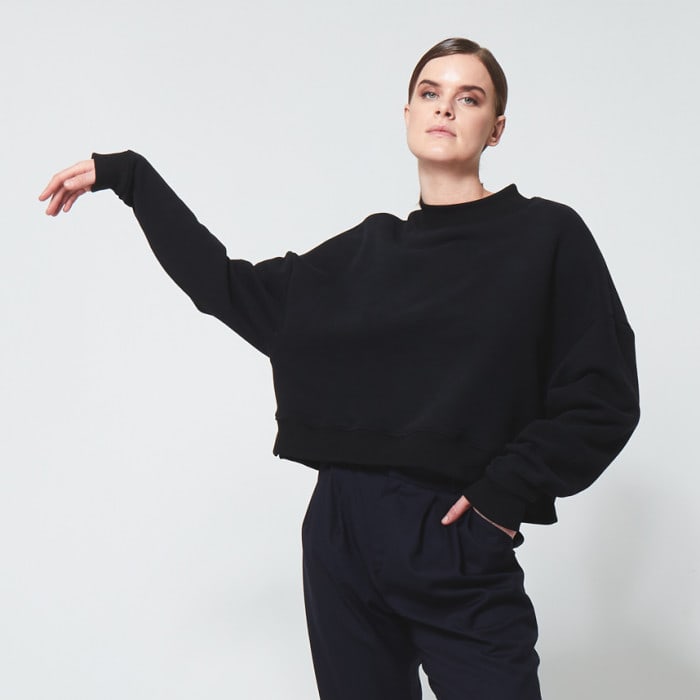 Sweater Wide Cropped black