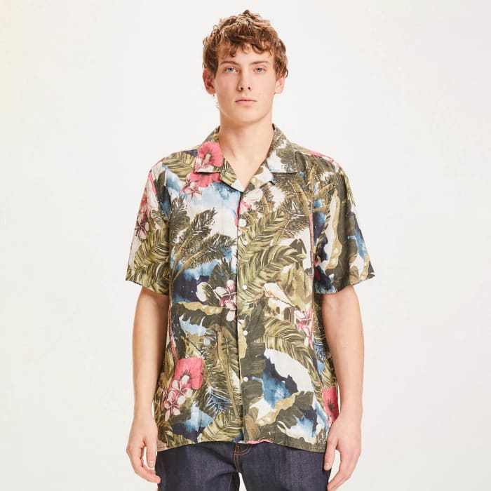 Wave Hawaii LinenShirt forrest night