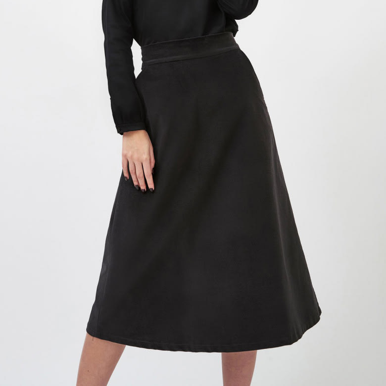 A-line Corduroy MidiSkirt anthracite