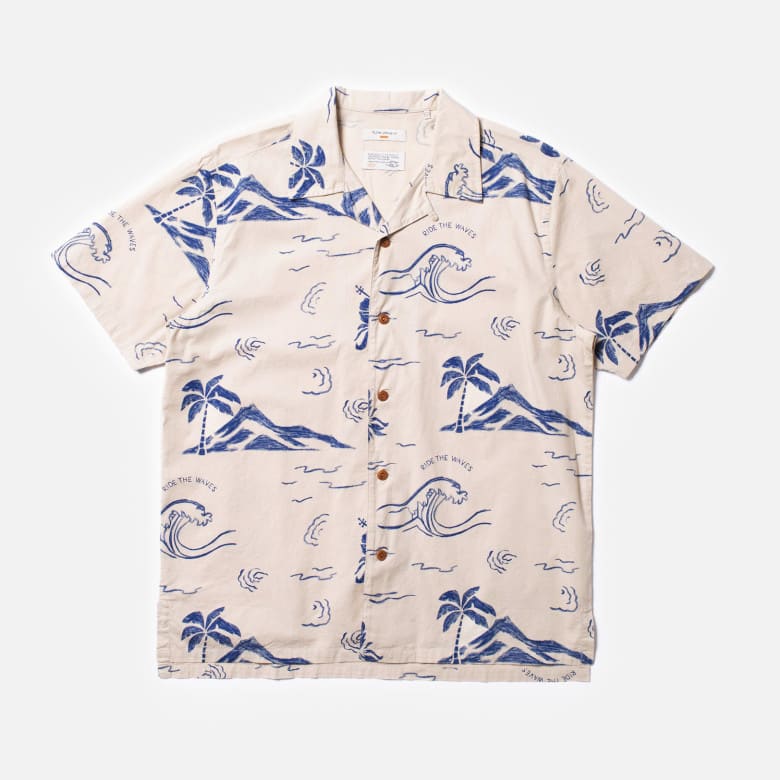 Arvid Waves Hawaii Shirt ecru