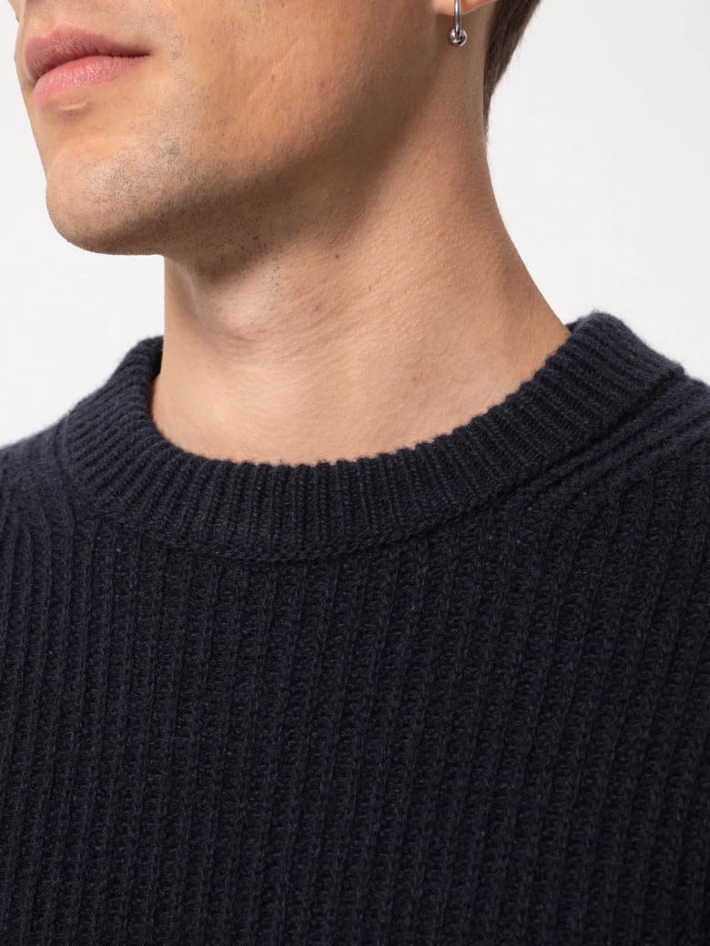 August Wool Rib navy