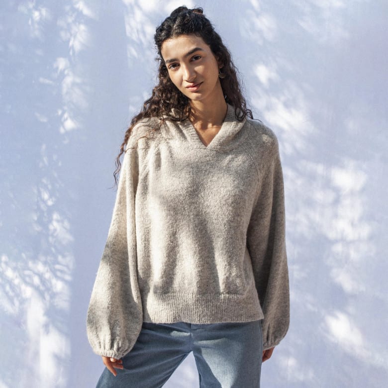Ayna Hoodie Sweater light grey