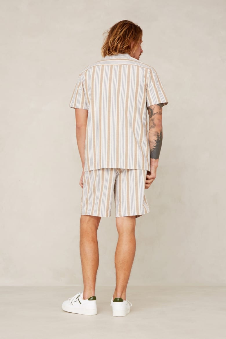 Balder ecru hemp stripe