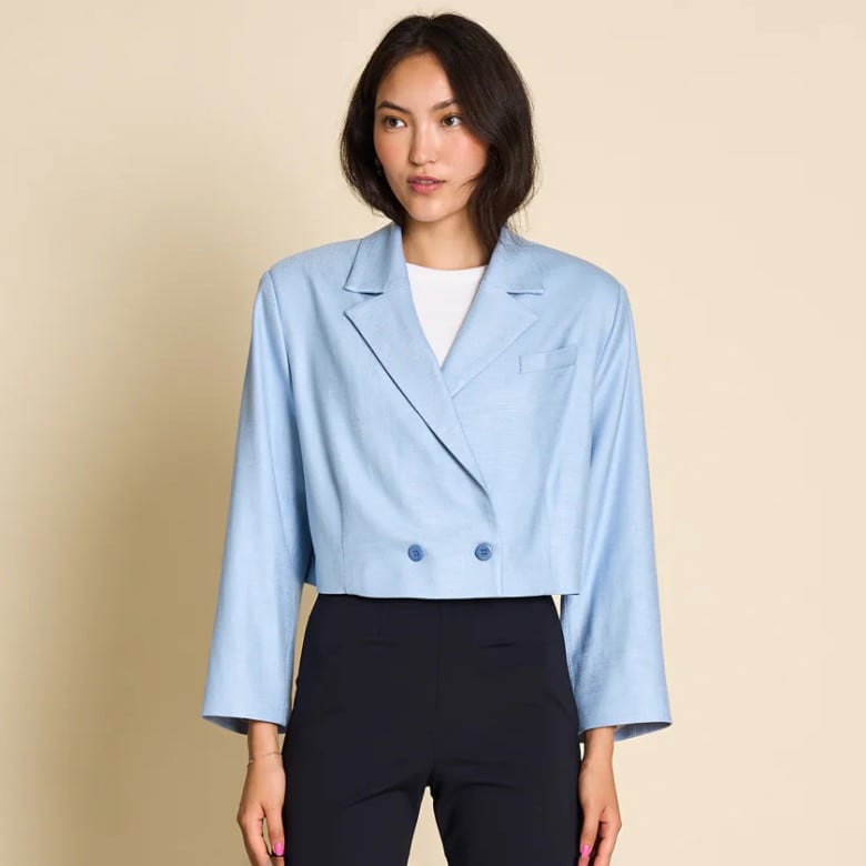 Cropped Blazer Tulia light denim