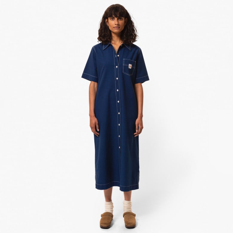 Danielle Indigo Cotton Dress blue