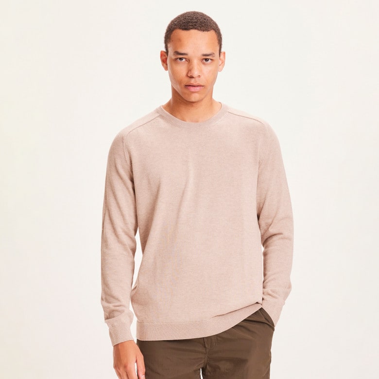 Field O-Neck Stable Knit light feather grey