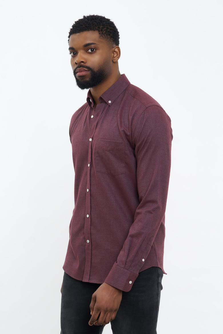 Hemd Flannel Populus bordeaux