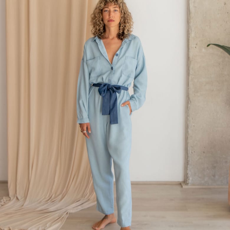 Light Boilersuit pale blue