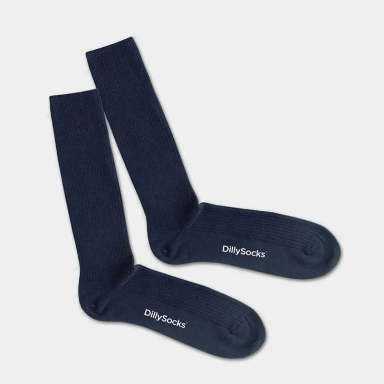 OneColor Ribbed Socks dark navy