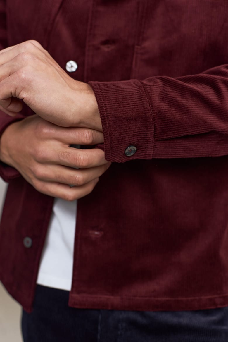 Owe Overshirt eco corduroy wine