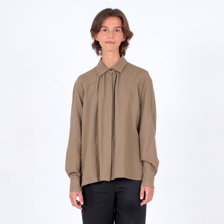 Raglan Sleeve Shirt taupe brown