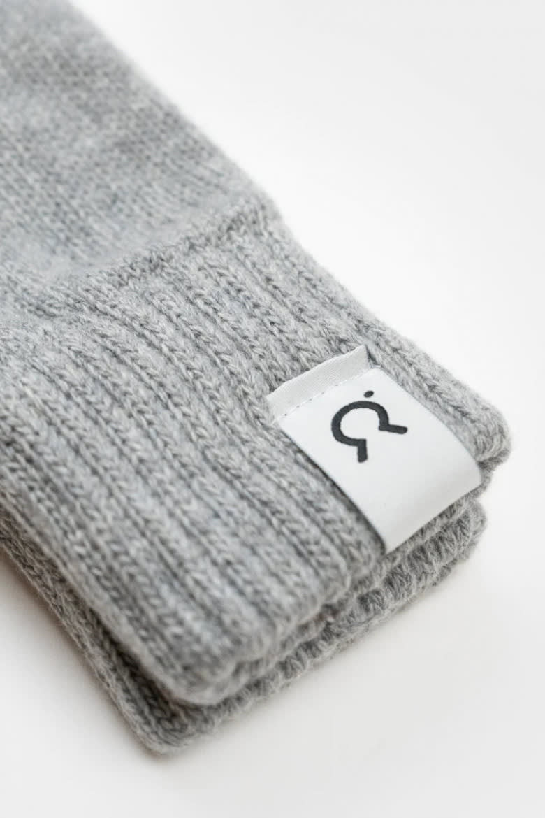 Recycled Cashmere Men Gloves Paolo grey galce