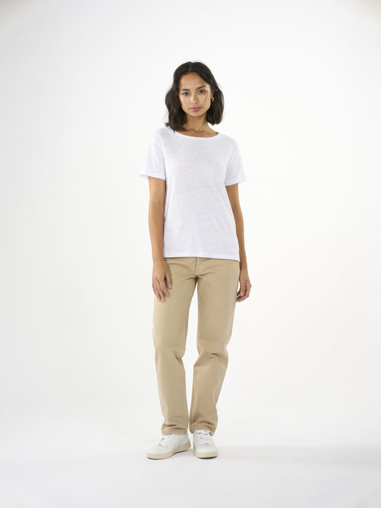 Reg Linen T-Shirt bright white