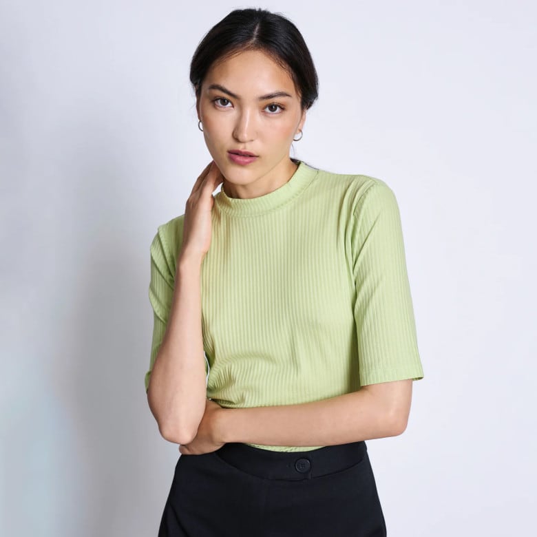 T-Shirt Nina Rib matcha