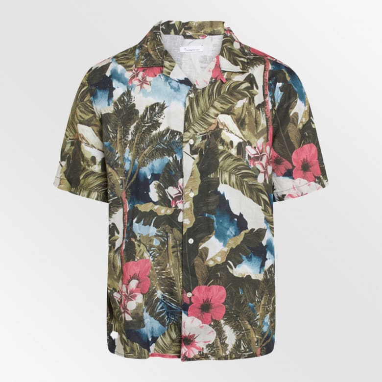 Wave Hawaii LinenShirt forrest night