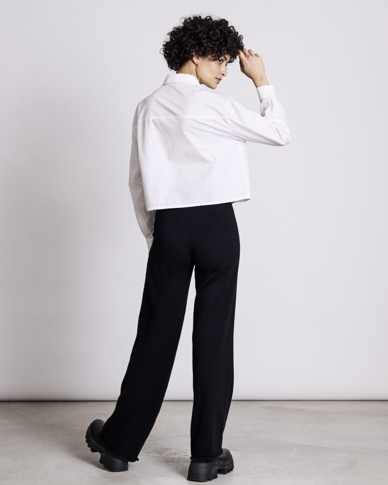 Wide Knit Pants Ana black