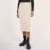Merino Knit Skirt Mid Length kelp melange