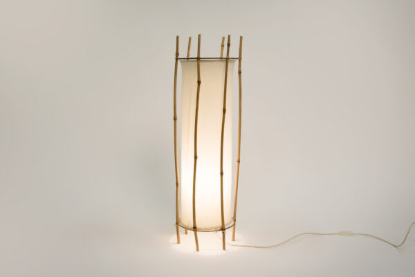 In the style of Louis Sognot — Bamboo floor lamp