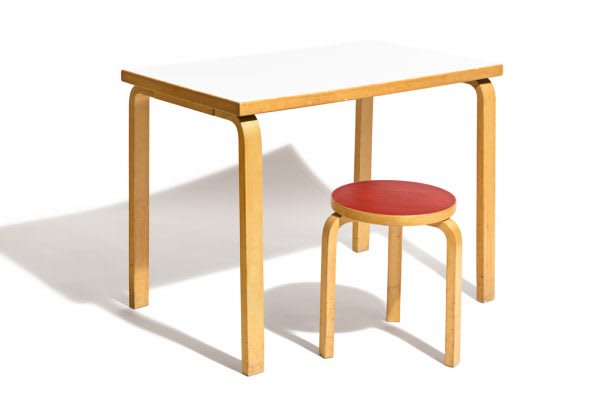 Alvar Aalto — Table with stool