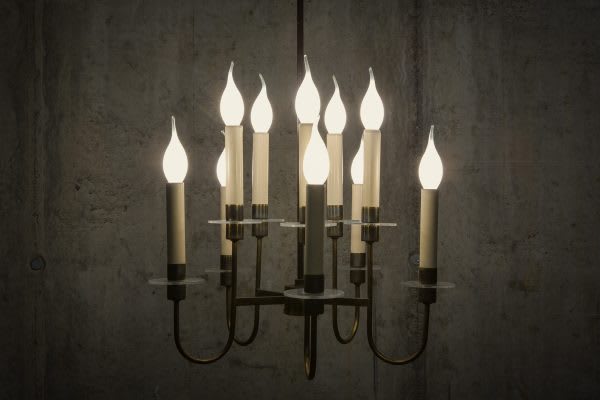 Brass chandelier
