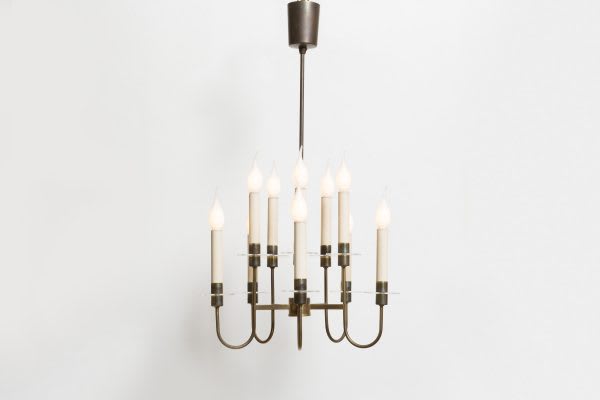 Brass chandelier