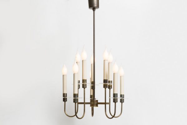 Brass chandelier