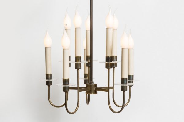 Brass chandelier