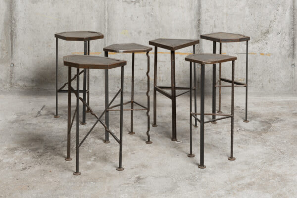 1980s bar stools/ pedestals