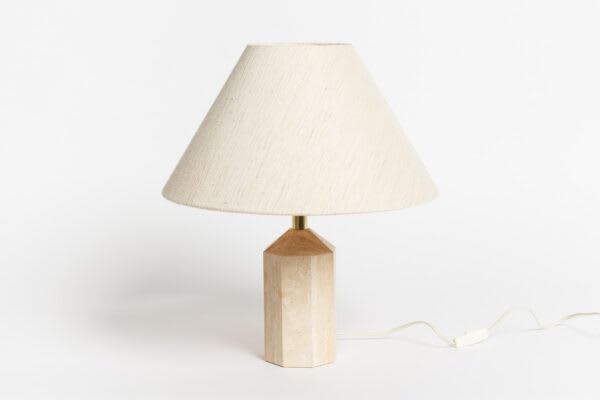 Travertine table lamp
