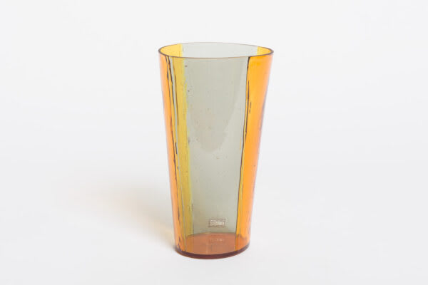 Enzo Mari — Two 'Cono II Strisce' vases by Enzo Mari