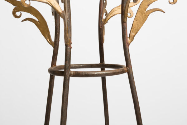 Hand forged iron coat rack