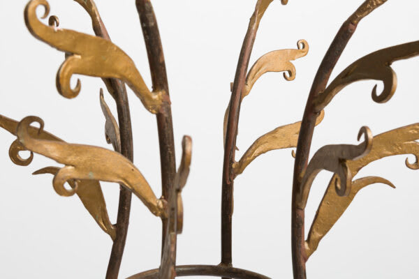 Hand forged iron coat rack