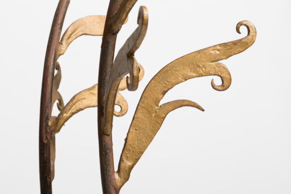 Hand forged iron coat rack