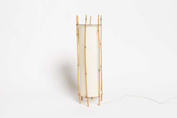 In the style of Louis Sognot — Bamboo floor lamp