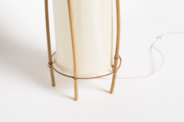 In the style of Louis Sognot — Bamboo floor lamp