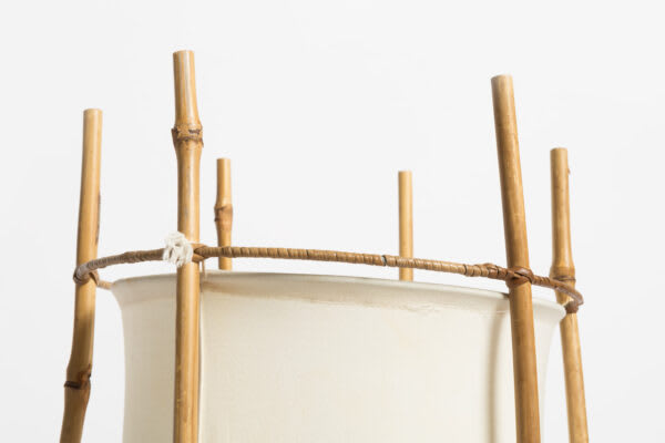 In the style of Louis Sognot — Bamboo floor lamp